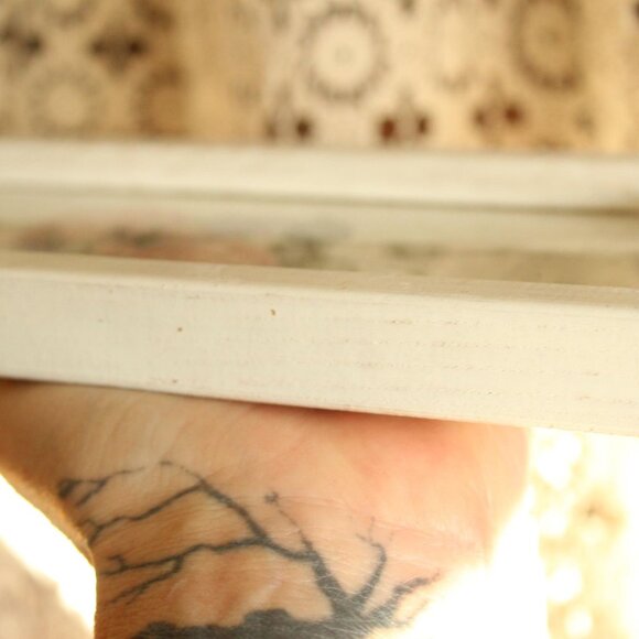 Vintage 1990s Botanical Print, Framed Pink Rose Flower Wall Art in White Frame - Picture 10 of 12